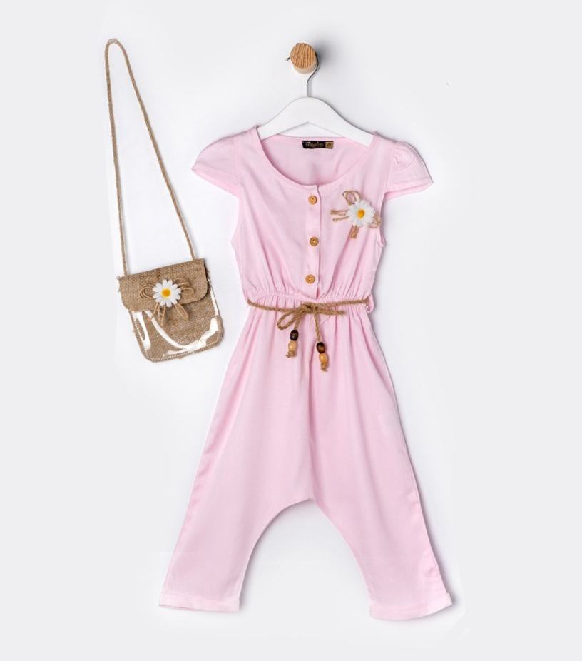 Pink Jumpsuit & Sling bag (2-3 years)