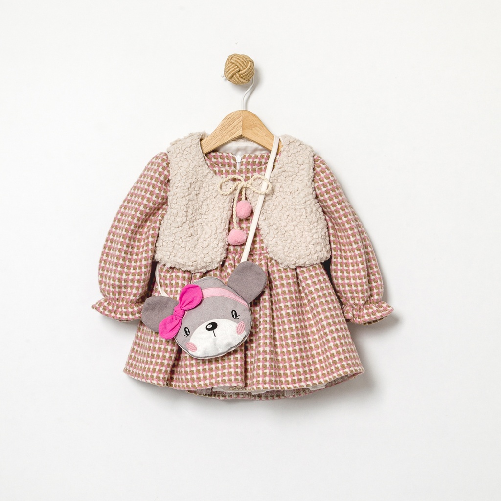 ADRIANA Baby Girl Dress, Cardigan & Bag
