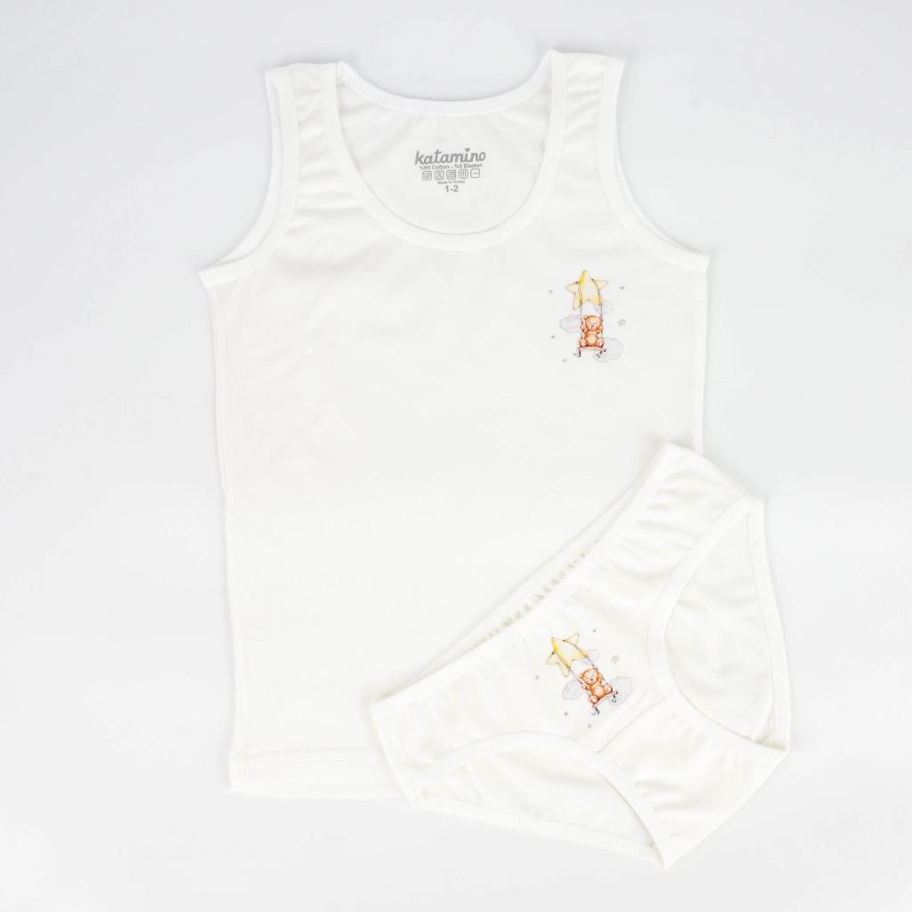 TeddyOff-White Underwear Set (Top & Bottom)