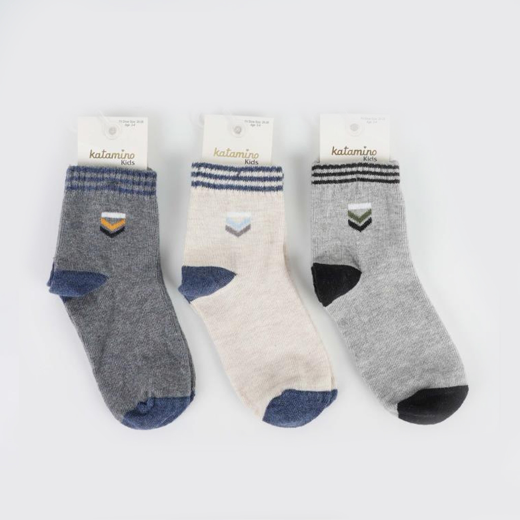 Pack of 3 pairs of socks - Dark grey, Beige, Light Grey
