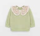 Collar Green Sweatshirt
