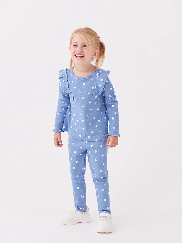 Blue Floral Long Sleeve Set
