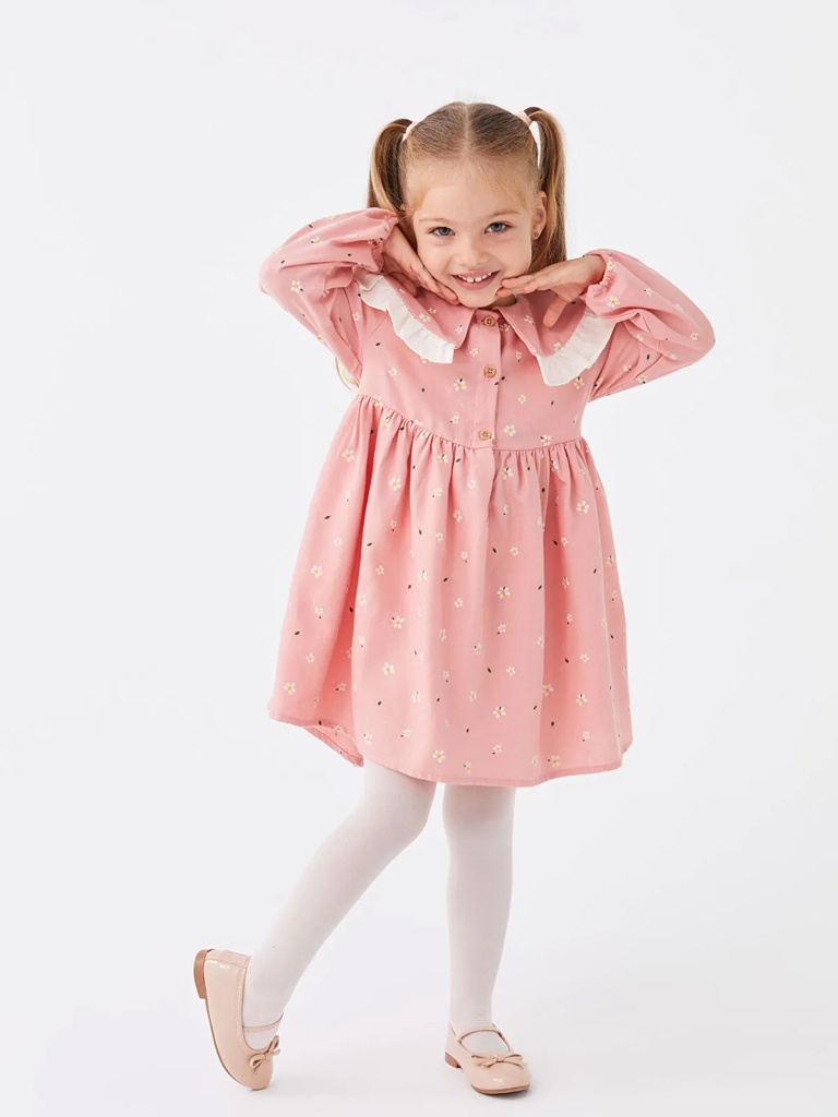 Pink Long Sleeve Dress