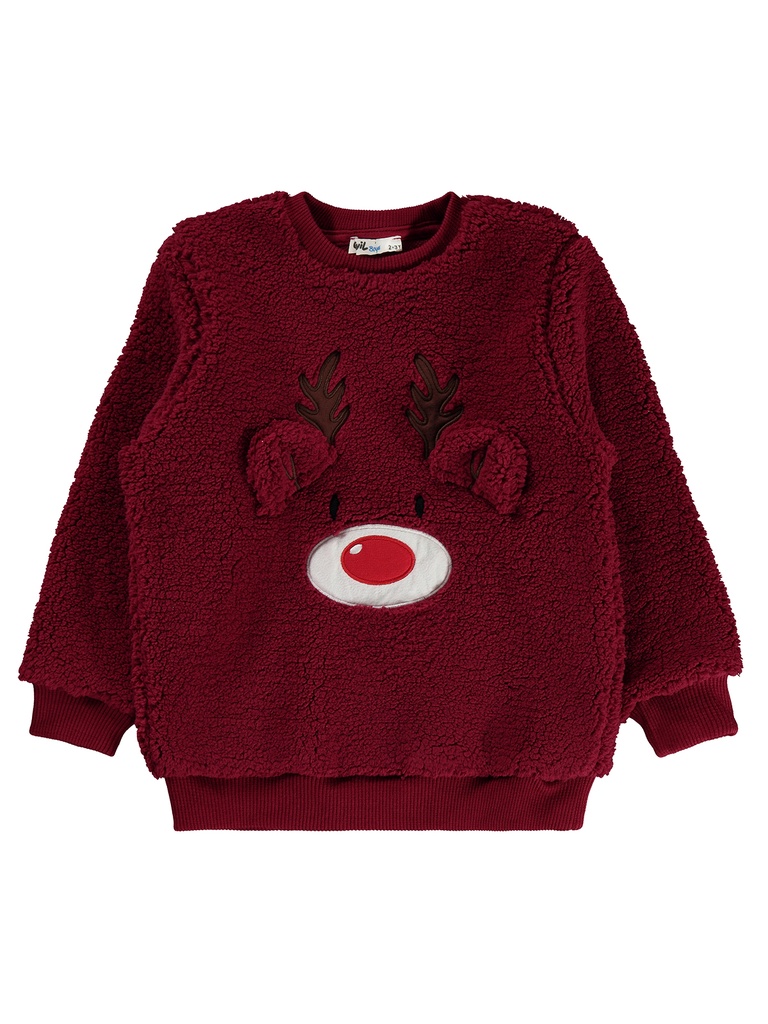 Bordeaux Velsoft Deer Sweatshirt
