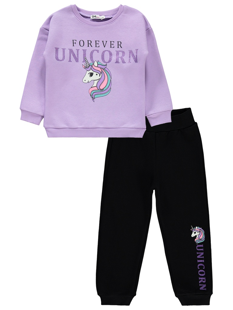 Purple Unicorn - Fleece inside Tracksuit