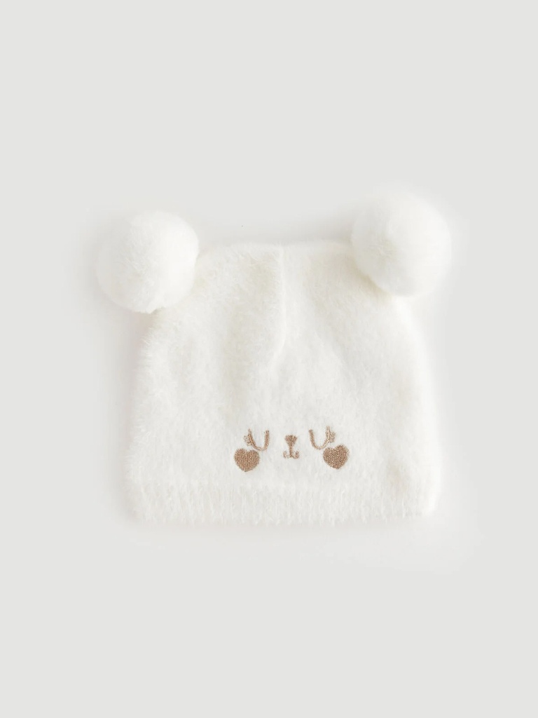White Fluffy Winter Hat