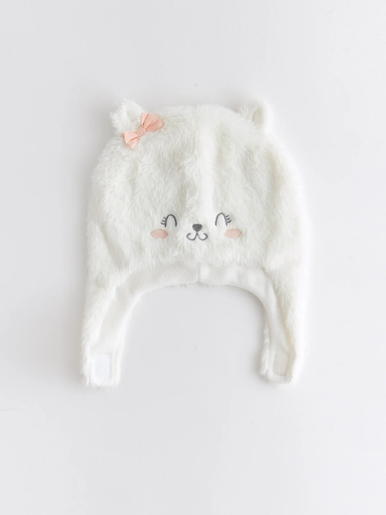 White Cat Fluffy Winter Hat