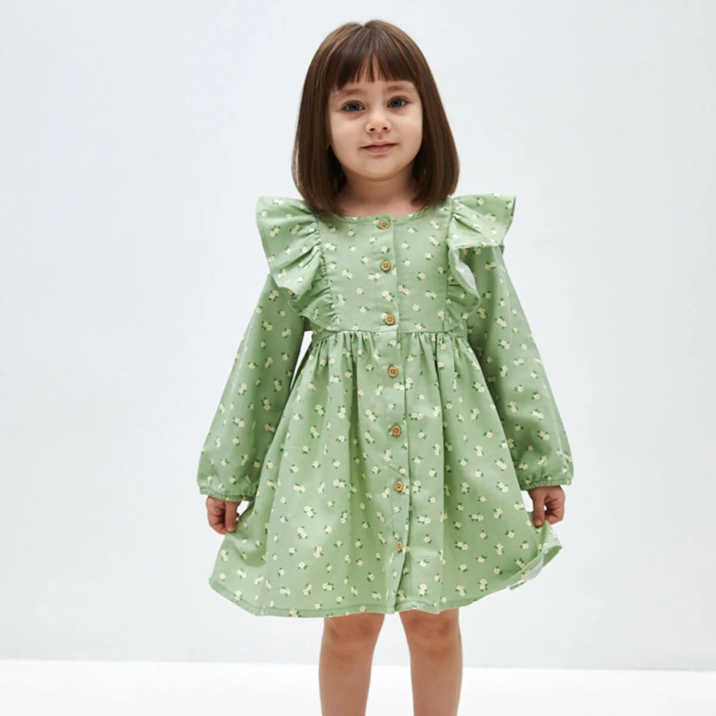 Green Floral Dress