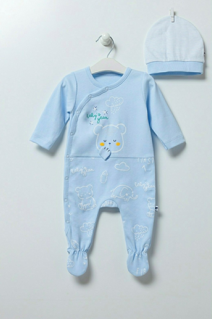 Blue Bear Overall & cap