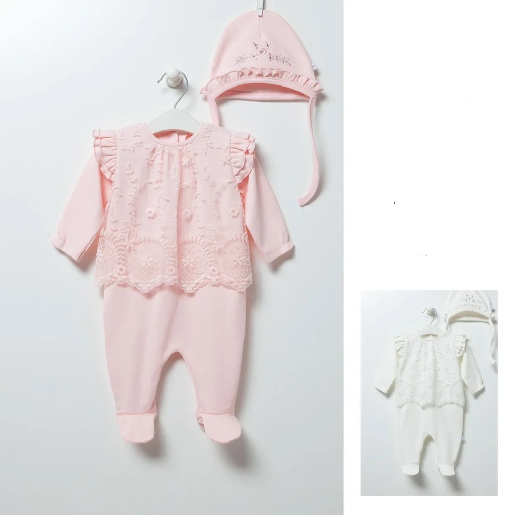 Royal White Overall & cap