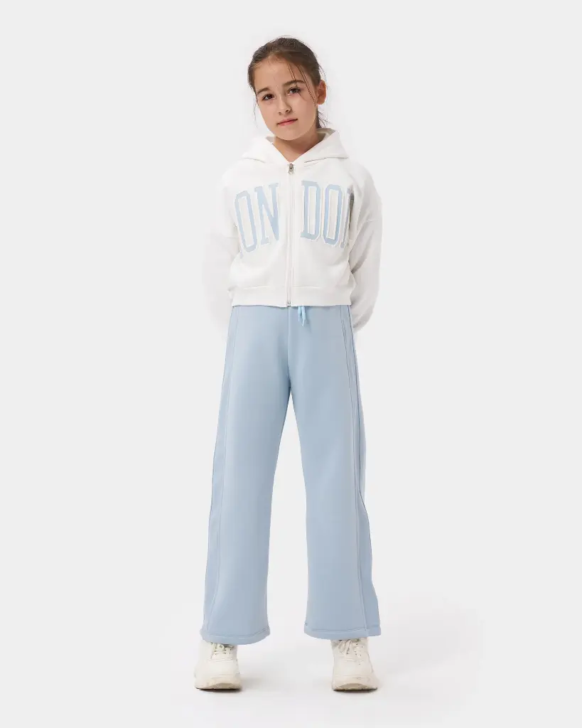 London Zippered Sweat Wide Leg Girl Oversize Tracksuit (7-10 Years)