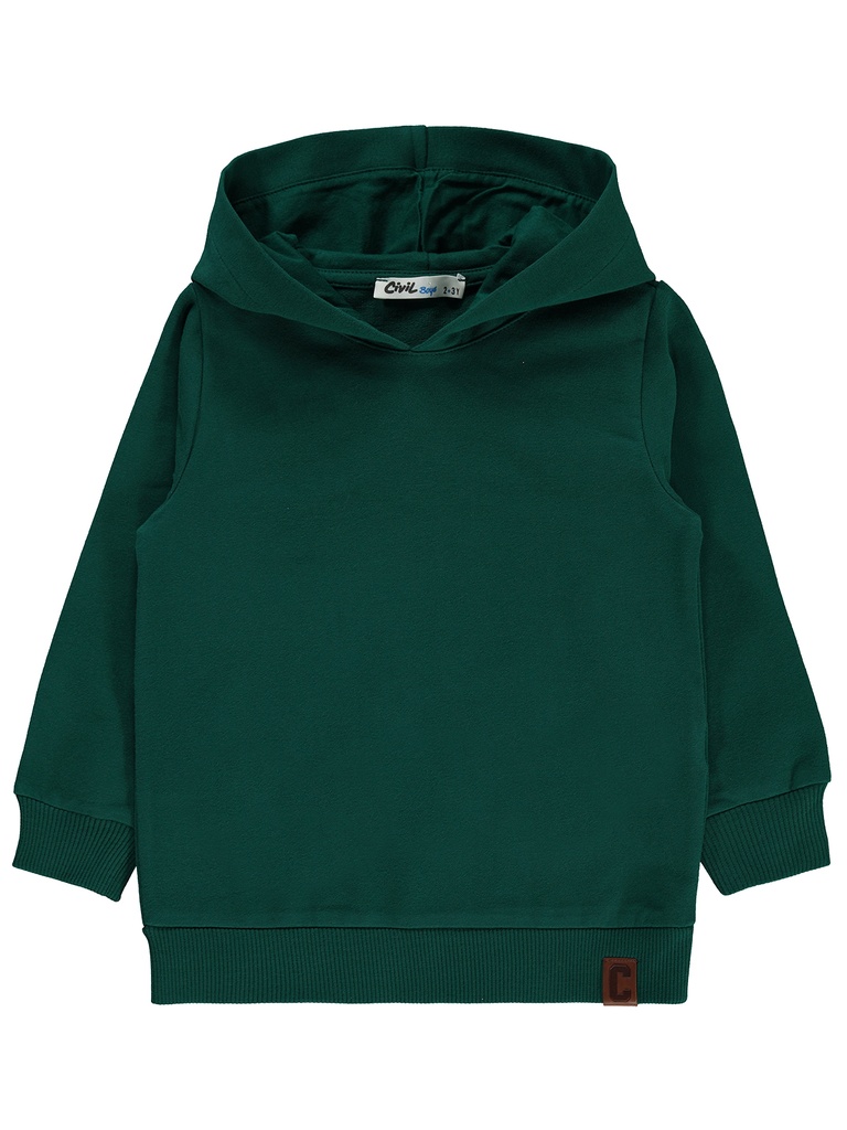 Pine Green Hoodie- Thick Cotton (2-5 years)