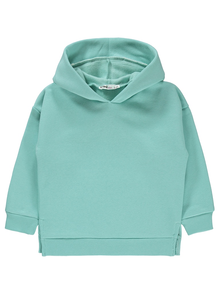 Fleece Inside Light Green Hoodie