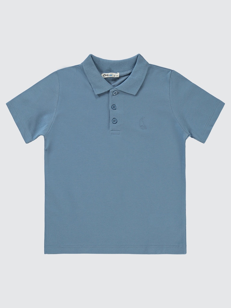 Blue Basic Polo T-shirt (6-9Y)