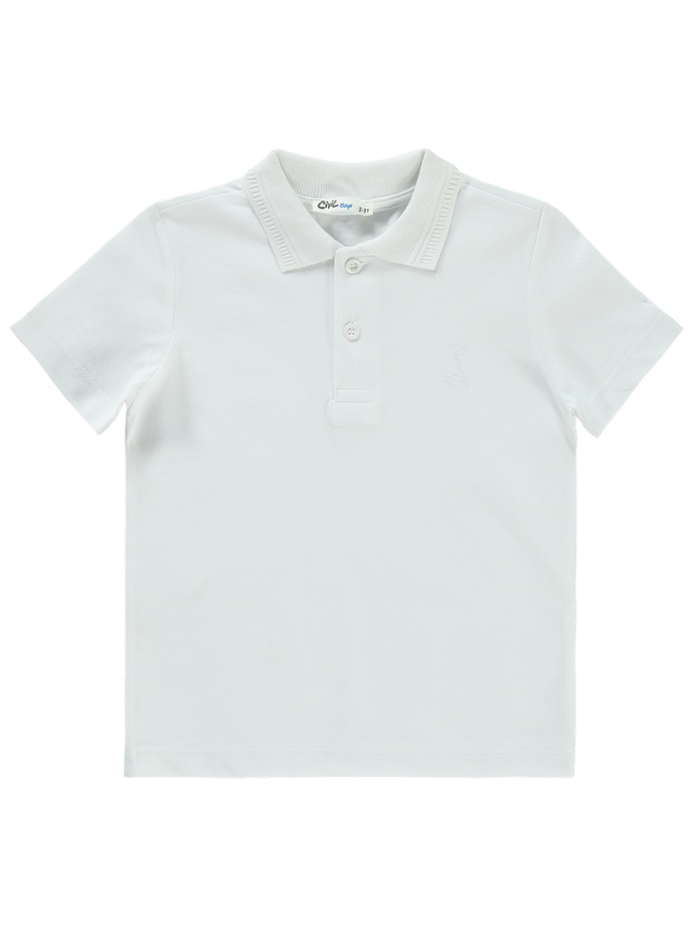 White Basic Polo T-shirt (2-5Y)