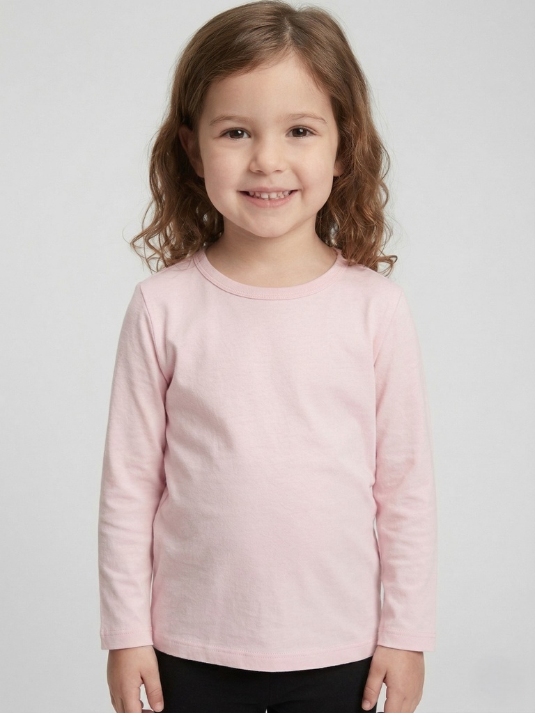 Pink Basic Long Sleeve T-shirt