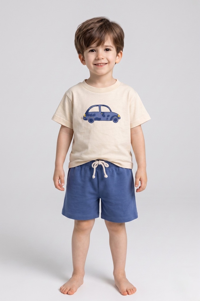 Blue-Retro Car Boy Set