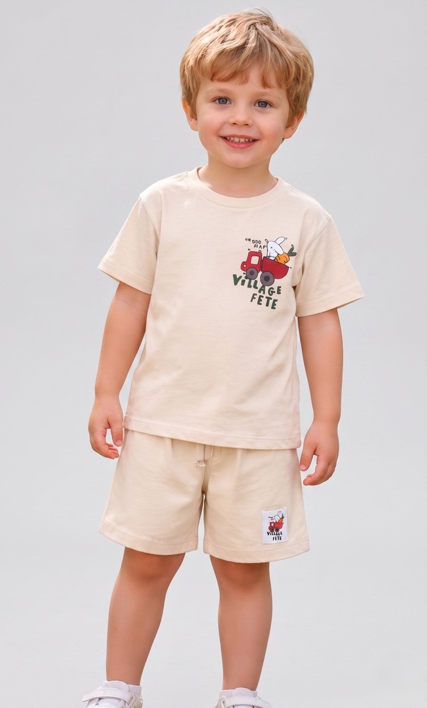 Beige Village Fete Boy Set