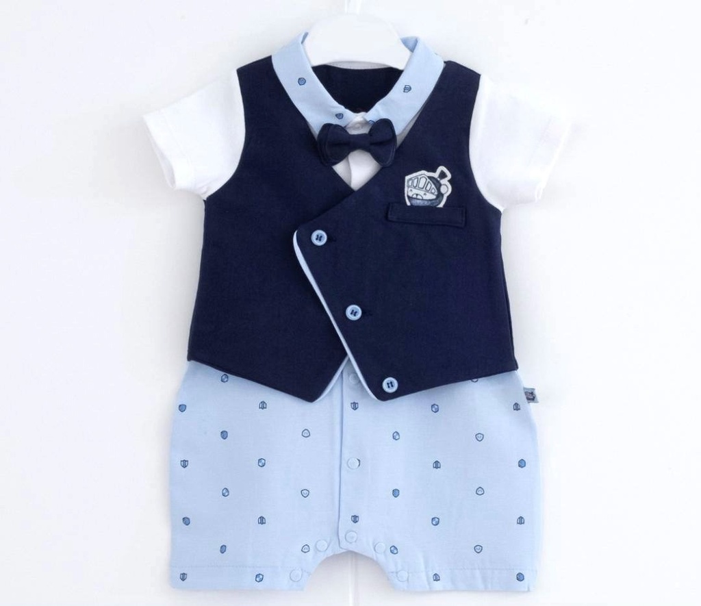 Navy Blue Boy Romper