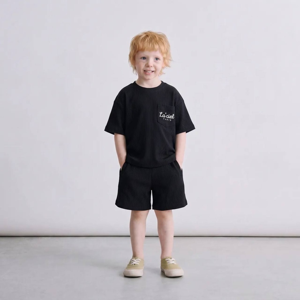 Black Waffle Boy Set