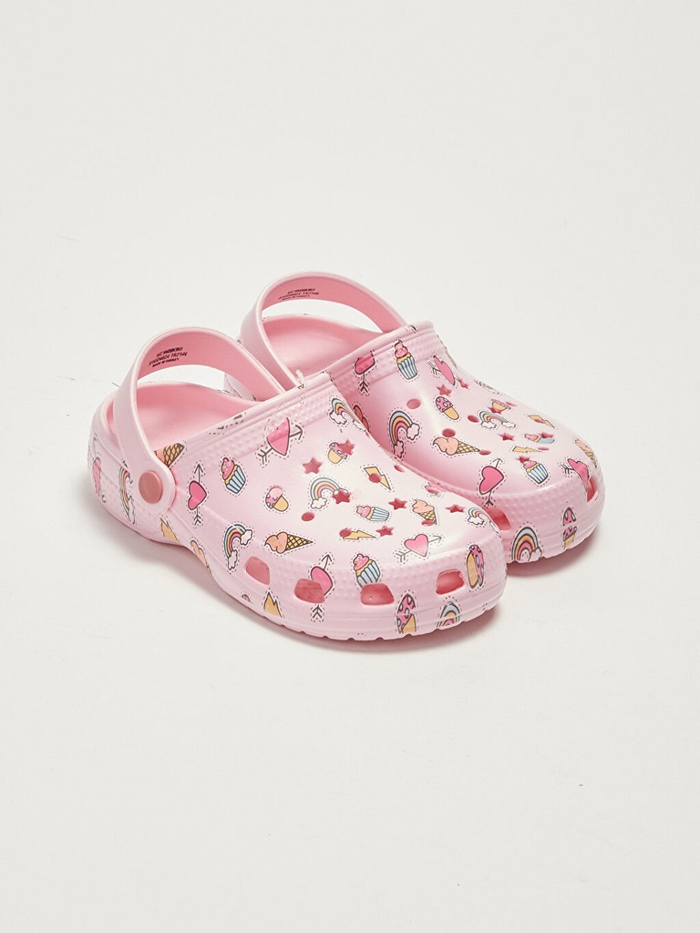 Pink Printed Sandals