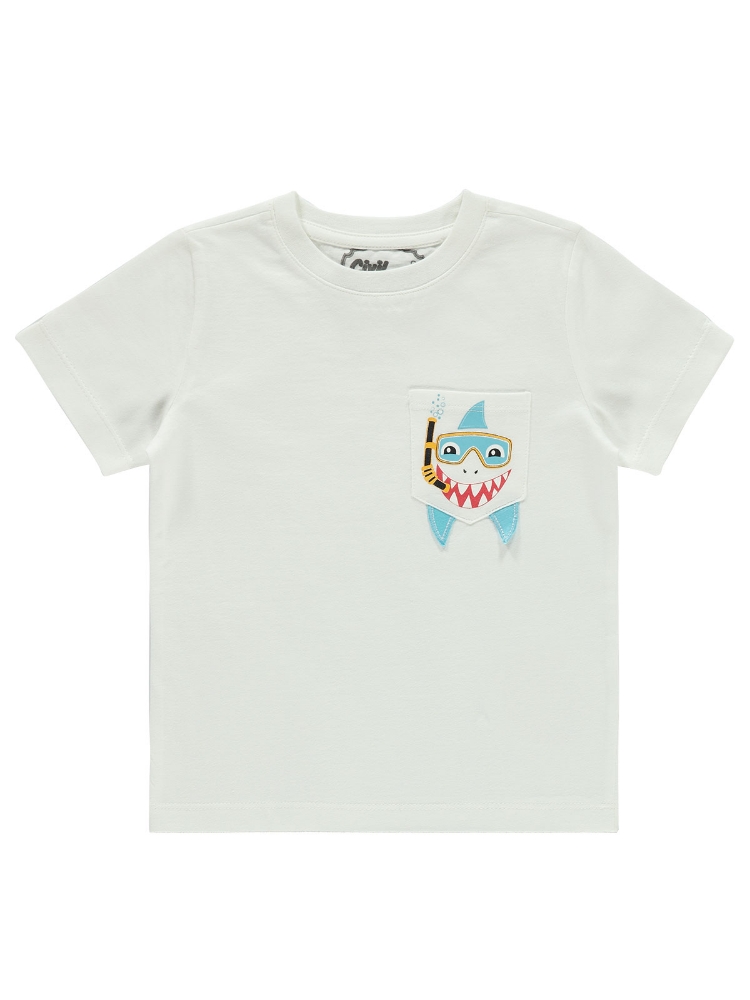 Shark white T-shirt