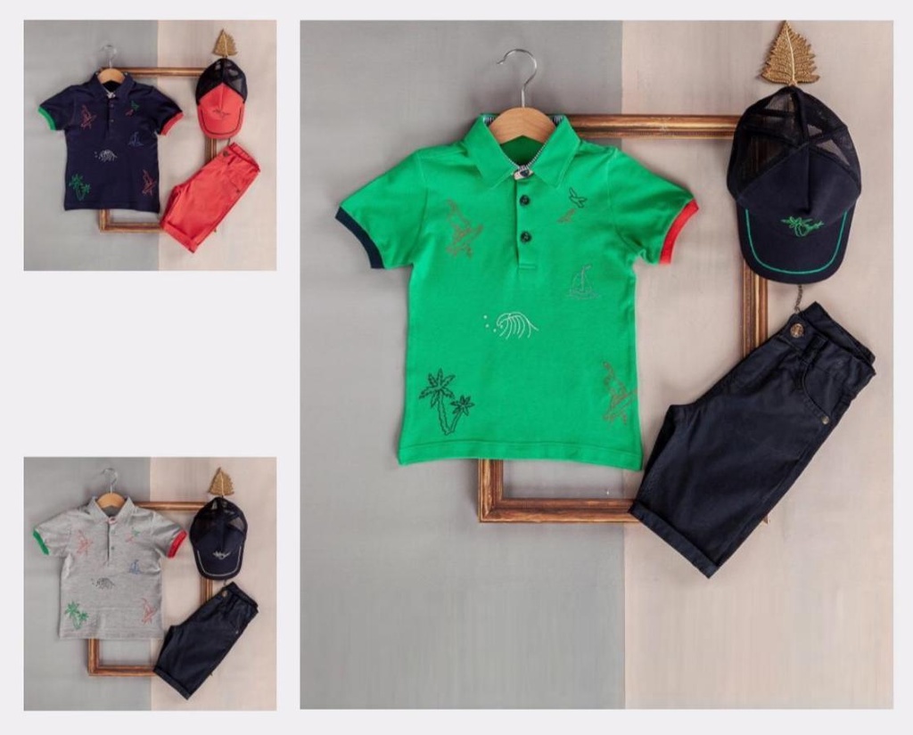 Short,T-shirt and cap set