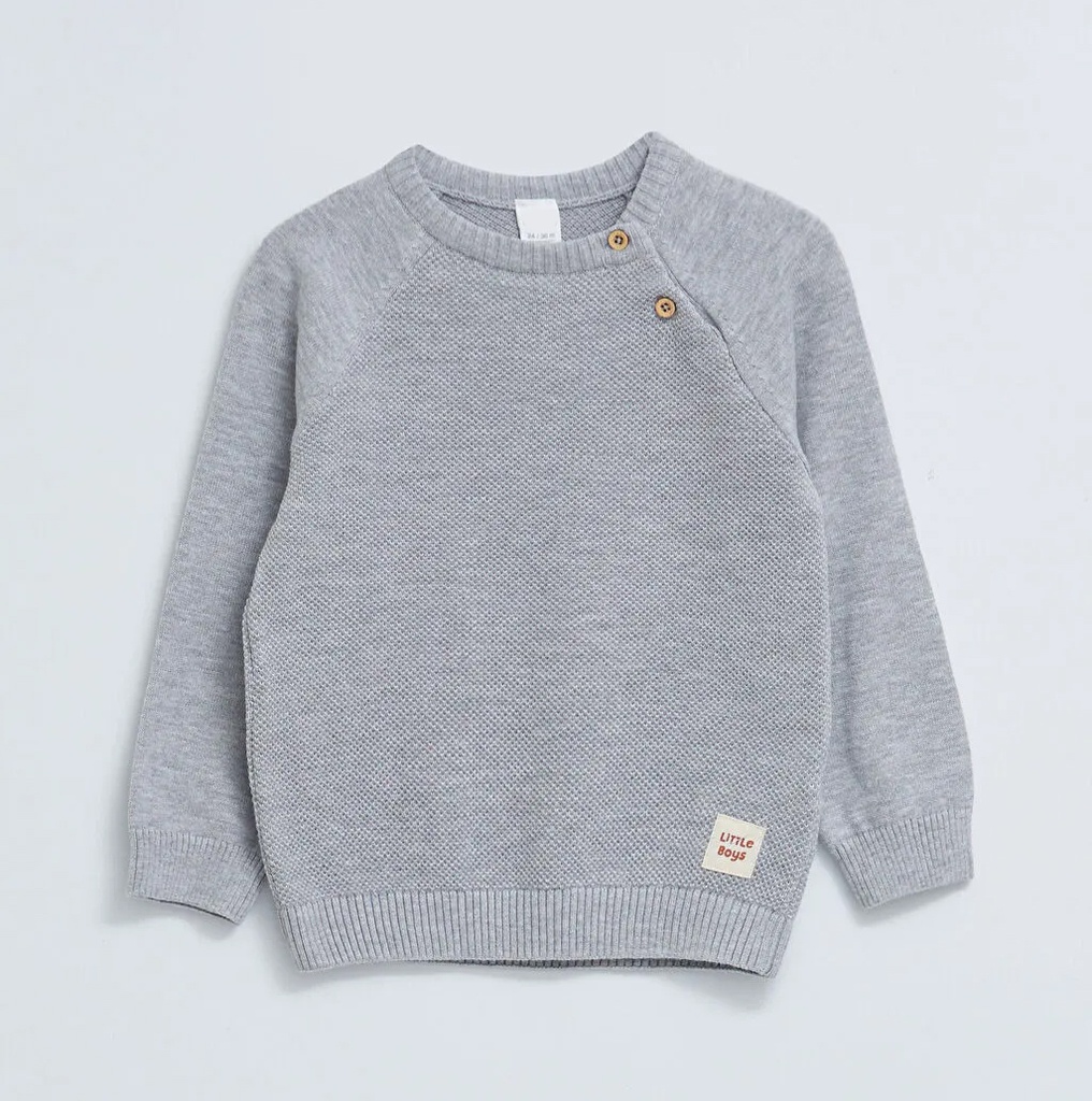 Grey Knitwear Sweater