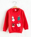 Best Friends - Red Sweatshirt - Fleece inside