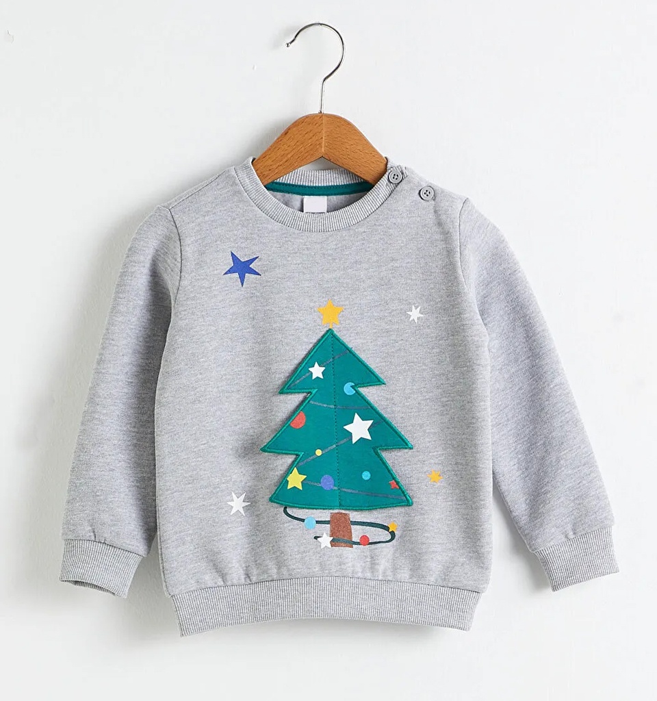 Grey Sweatshirt - Fleece inside
