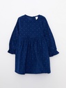 Navy Blue Velvet Dress