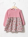 Pink Floral Long Sleeve Dress