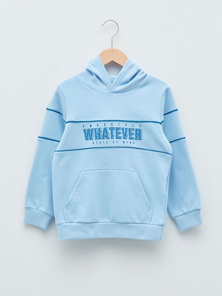 Blue Thick Cotton Hoodie