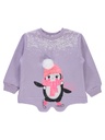 Fleece Inside - Purple Penguin sweatshirt