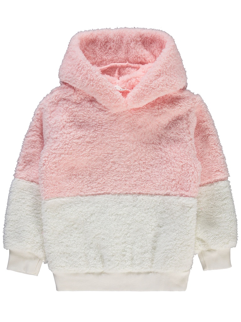 white and Pink Thick Hoodie