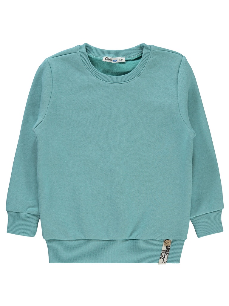 Aqua Green Fleece Sweatshirt