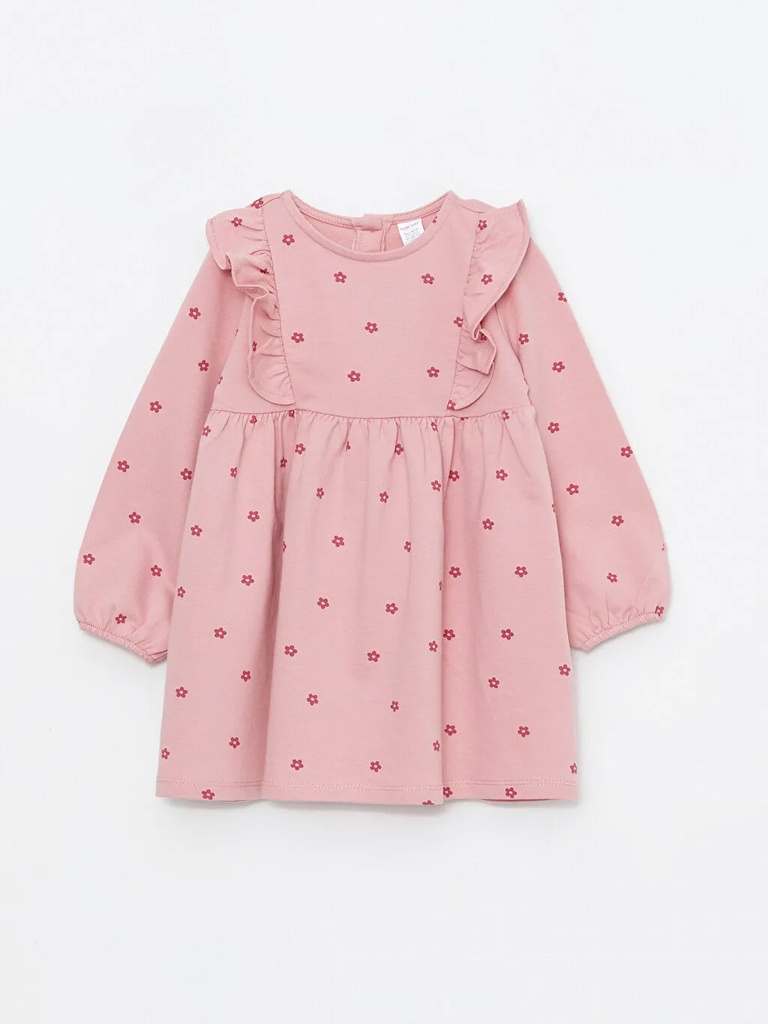 Pink flowers Long sleeve Dress