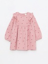 Pink flowers Long sleeve Dress