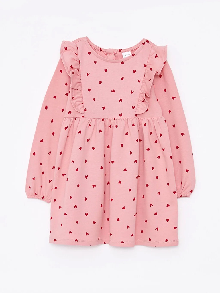 Pink Hears Long sleeve Dress