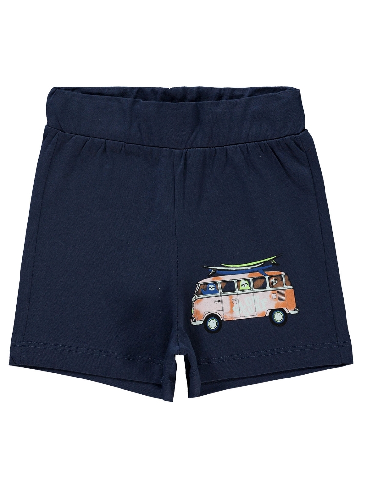 Navy Blue Cotton Short