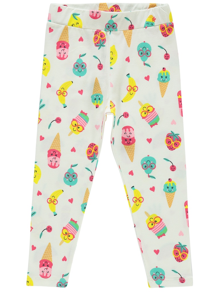 Cotton Fruit legging- white