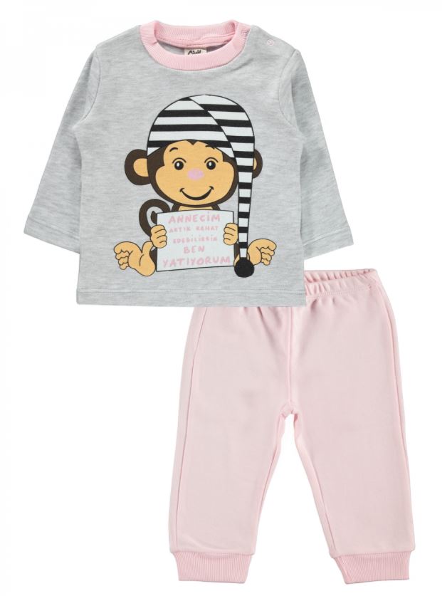 Monkey Baby Girl Pajama