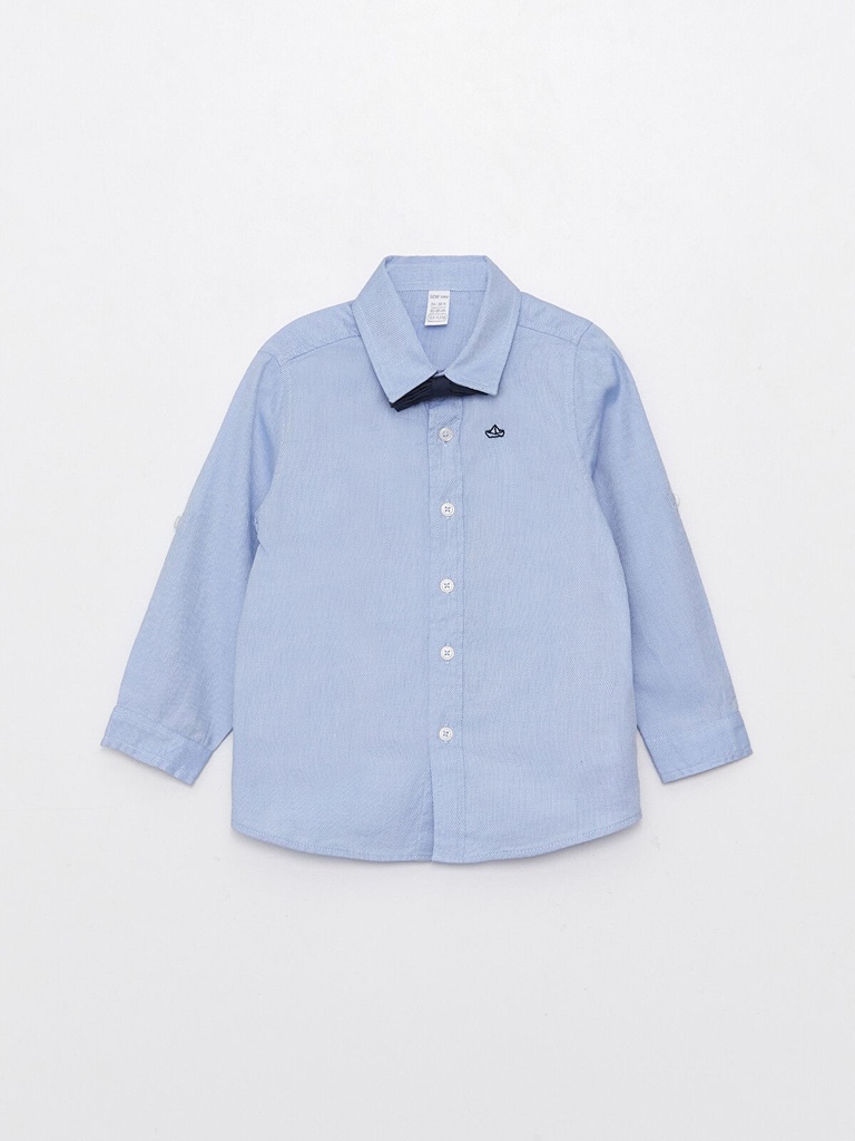 Blue Shirt & Bow tie - Long Sleeve