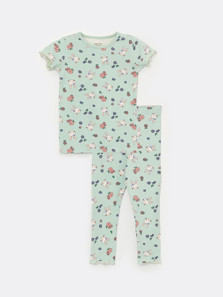 Rabbits Green Pajama