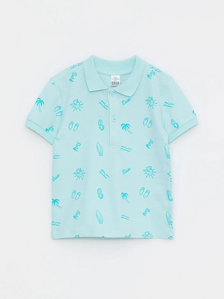 Aqua Polo Neck t-shirt